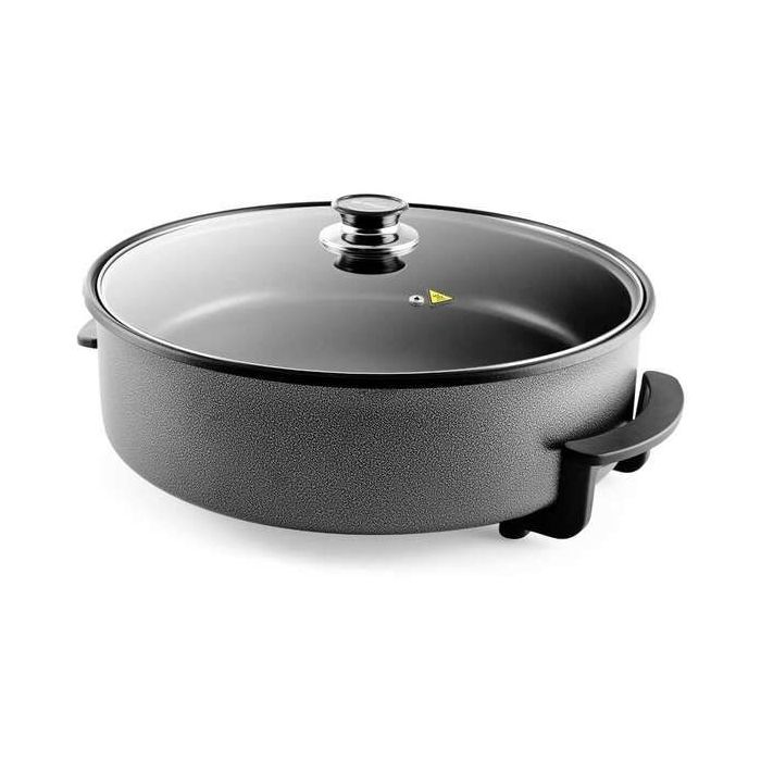 Orbegozo PZ 8100 Olla Paellera Pizza-Pan - Reemplaza tu Bateria de Ollas con Esta Versatil Olla Electrica - Capacidad para Grandes Comensales - Distribucion Uniforme del Calor y Facil Limpieza