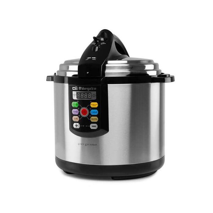 Orbegozo HPE 6075 Olla a Presion Electrica Ultra Rapida - Temporizador Programable - Menus Pre-Configurados - Ahorro Energetico - Seguridad Garantizada