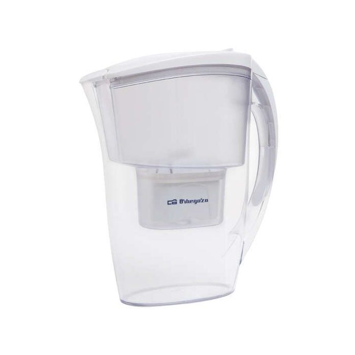 Orbegozo JR 3025 Jarra Purificadora de Agua - Tres Cartuchos Filtrantes - Capacidad Total de 2.4 Litros - Indicador de Vida del Filtro - Diseño Ergonomico y Practico