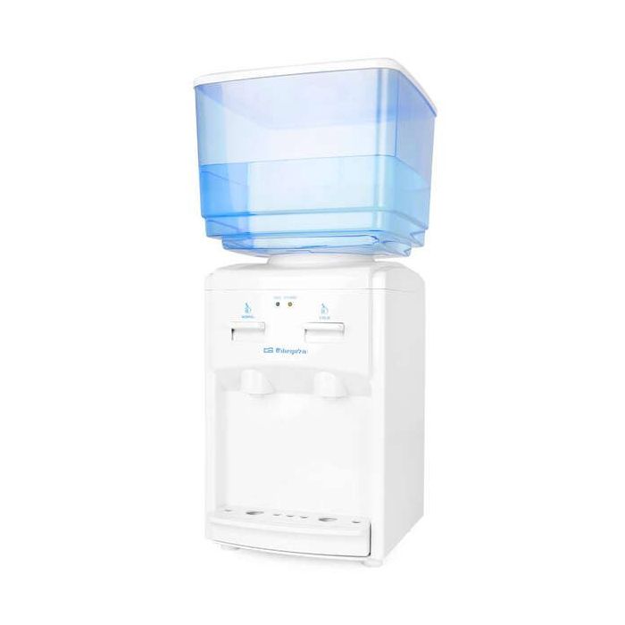 Orbegozo DA 5525 Dispensador de Agua Fria - Capacidad 7 Litros - Enfriamiento 8º-15º - Potencia 65W - Indicadores Luminosos - Bandeja Recoge Gotas - Facil Limpieza y Rellenado