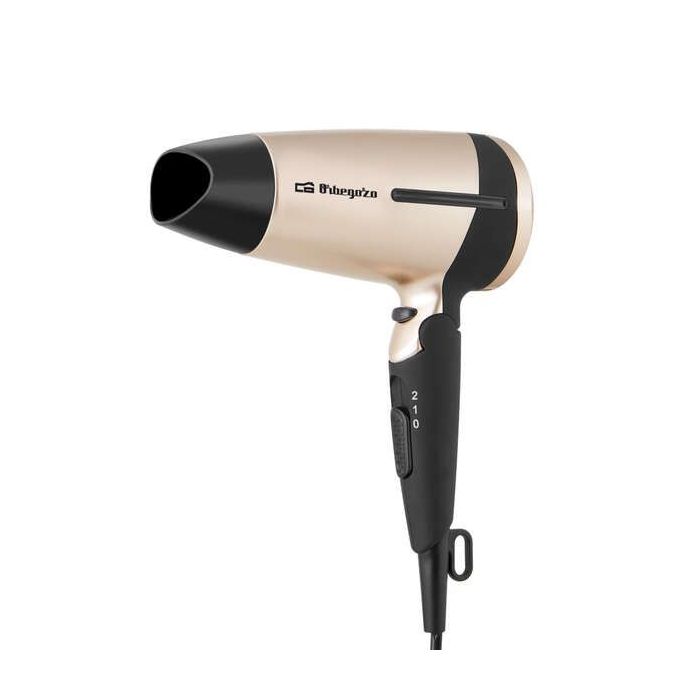 Orbegozo SE 1600 Secador Plegable de Viaje - Potente y Compacto - 2 Niveles de Temperatura - Pulsador de Aire Frio - Proteccion contra Sobrecalentamiento