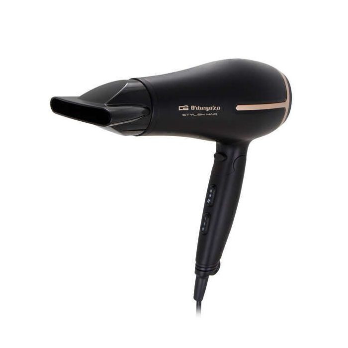 Orbegozo Secador Plegable Profesional - Potencia y Comodidad en un Diseño Compacto - 3 Niveles de Temperatura - 2 Velocidades - Pulsador de Aire Frio - Difusor y Concentrador