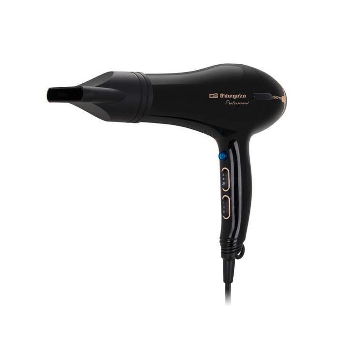 Orbegozo SE 2206 Secador de Pelo Profesional - Potente Motor AC - 3 Niveles de Temperatura - Diseño Ergonomico y Elegante - Pulsador de Aire Frio - Concentradores de Aire y Difusor
