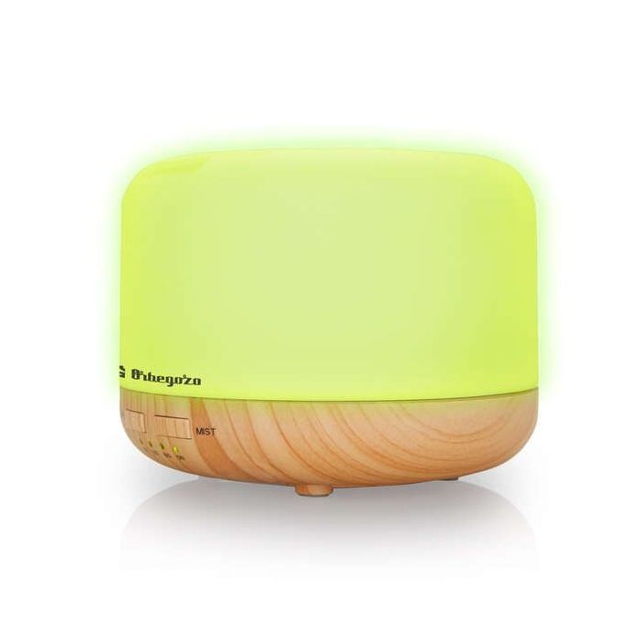 Orbegozo HUA 4000 Humidificador de Aromaterapia Ultrasonico Vapor Frio - 400ml - 30ml/H Temporizador - 7 Colores - Silencioso Ideal para Salud y Hogar