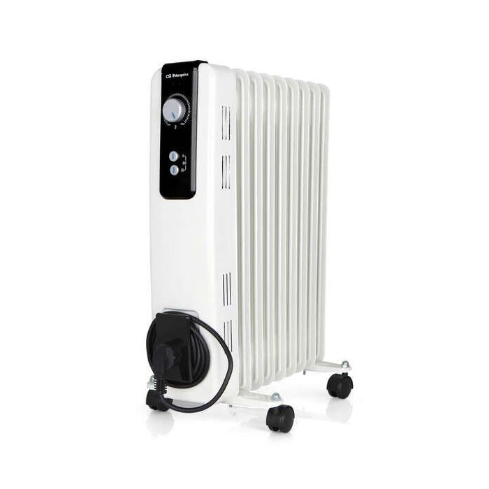 Orbegozo RH Compacto Radiador de Aceite - Potente y Silencioso - 3 Niveles de Potencia - Elementos de Alta Inercia Termica - Seguro y Facil de Transportar