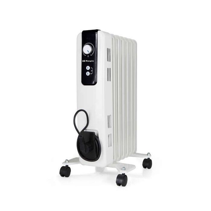 Orbegozo RH Serie Radiador Compacto - Potente y Silencioso - 3 Niveles de Potencia - Termostato Regulable - Termofusible de Seguridad - Luces Led - Ruedas Pivotantes y Asa para Transporte