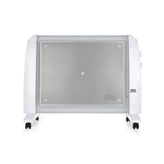 Orbegozo RM 1510 Radiador de Mica Ecoheat - Conveccion Rapida y Difusion Eficiente - Potencia Ajustable - Seguridad Antivuelco y Sobrecalentamiento - Facil Traslado