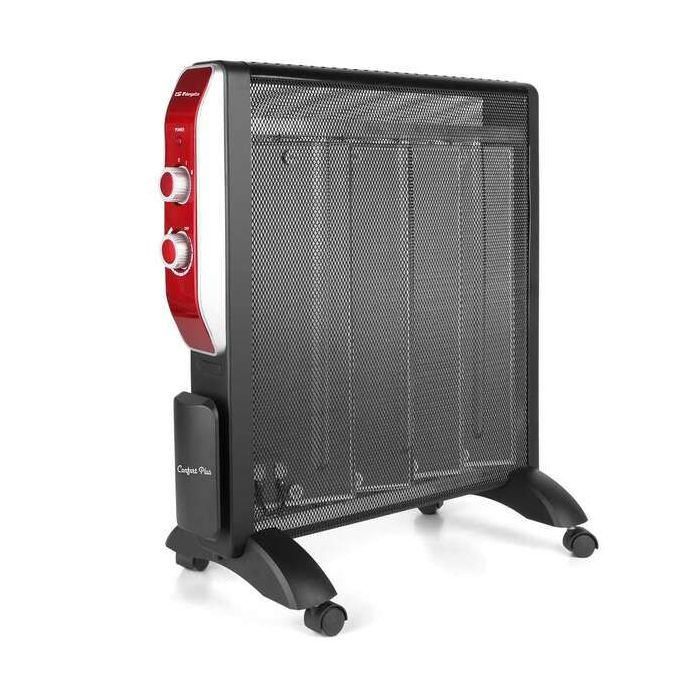 Orbegozo Radiador de Mica RMN 2050 - Potente y Seguro - Calor Instantaneo en 1 Minuto - Termostato Regulable - Sistema Antivuelco y Proteccion contra Sobrecalentamiento - Diseño Elegante y Comodo