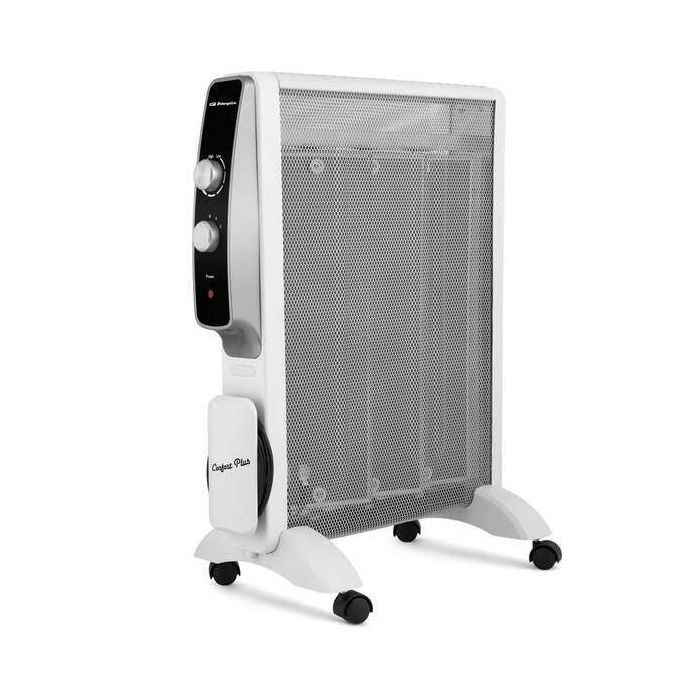 Orbegozo Radiador de Mica RMN 1575 - Potente y Seguro - Calor Instantaneo en 1 Minuto - Ajuste de Potencia y Termostato - Sistema Antivuelco y Proteccion contra Sobrecalentamiento
