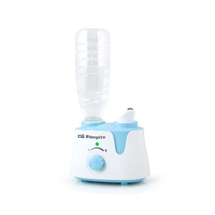Orbegozo HU 1000 Humidificador de Botella Elimina Olores y Humedece el Ambiente Salida de Vapor Regulable - Adaptador para Botellas - Parada Automatica por Deposito Vacio Potencia 12W