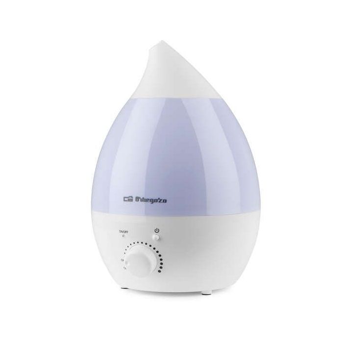 Orbegozo HU 2013 a Humidificador de Vapor Frio - Purifica el Aire - Regula la Humedad y Cuida tu Piel - Luces de Siete Colores para Relajacion - Funcionamiento Silencioso - Tanque de 1.3 L