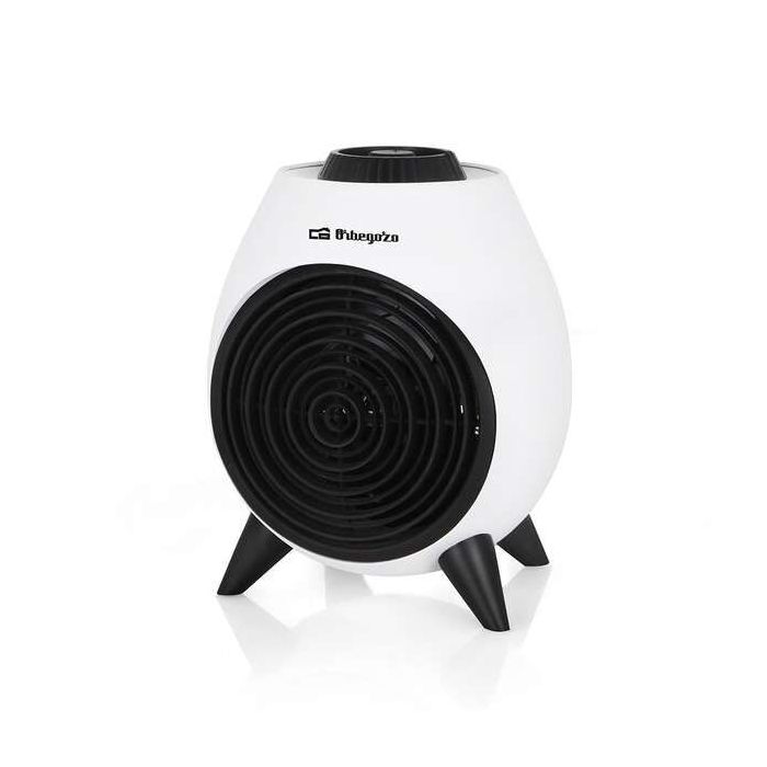 Orbegozo FH 5037 Calefactor Portatil - Potente y Seguro Calefactor con 2 Niveles de Potencia - Funcion Ventilador y Termostato Regulable