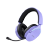 Trust GXT491 Fayzo Auriculares Gaming Bluetooth, USB 2.4Ghz - Iluminacion RGB - Microfono Extraible - Diadema Ajustable - Autonomia hasta 22h - Controles de Facil Acceso - Color Morado