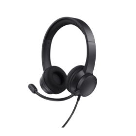Trust Auriculares USB Supraaurales con Microfono - Cancelacion de Ruido - Diadema Ajustable - Conexion USB y USB-C