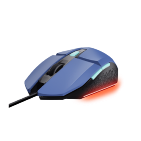 Trust Raton Gaming Iluminado Felox - Velocidad Ajustable hasta 6400 PPP - 3 Configuraciones LED Multicolor - 6 Botones Programables