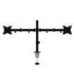 Unykach UK1422 Soporte de Mesa con Brazo Articulado para 2 Monitores de 10"-32" - Giratorio, Inclinable y Extensible - Gestion de Cables - Peso Max 10kg por Brazo - VESA 100x100mm