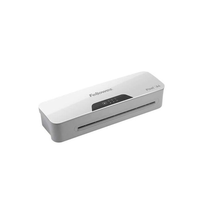 Fellowes Pixel A4 Plastificadora - Calentamiento en 3 Minutos - Adecuado para Fundas de 80 hasta 125 micras - Color Blanco/Gris