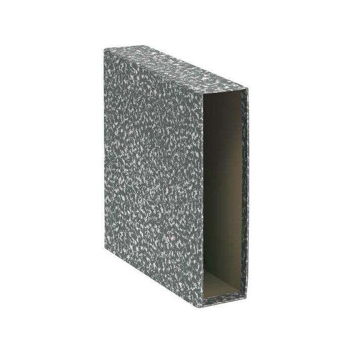 Dohe Fundas de Archivadores - Tamaño A4 - Carton Forrado con Papel Impreso - para Archivador Jaspeado gris - Natural