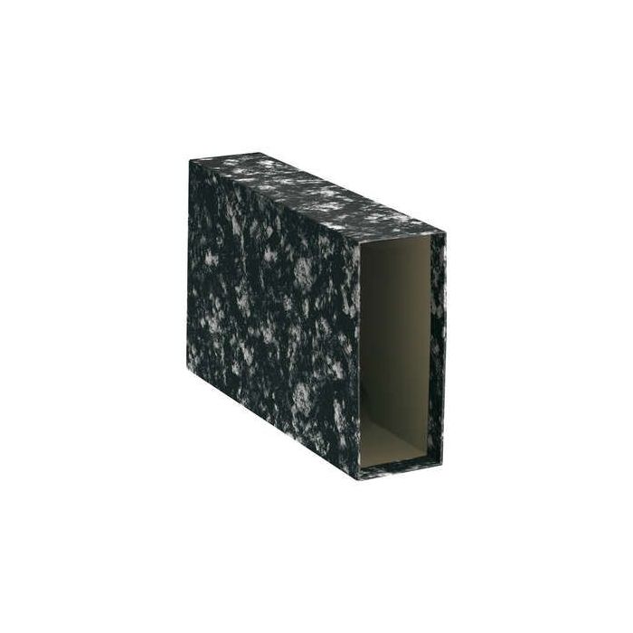 Dohe Fundas de Archivadores - Carton Forrado con Papel Impreso - Tamaño Cuarto Apaisado - para Archivador Jaspeado Negro
