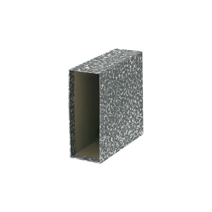 Dohe Fundas de Archivadores - Carton Forrado con Papel Impreso - Tamaño Cuarto Natural - Jaspeado gris