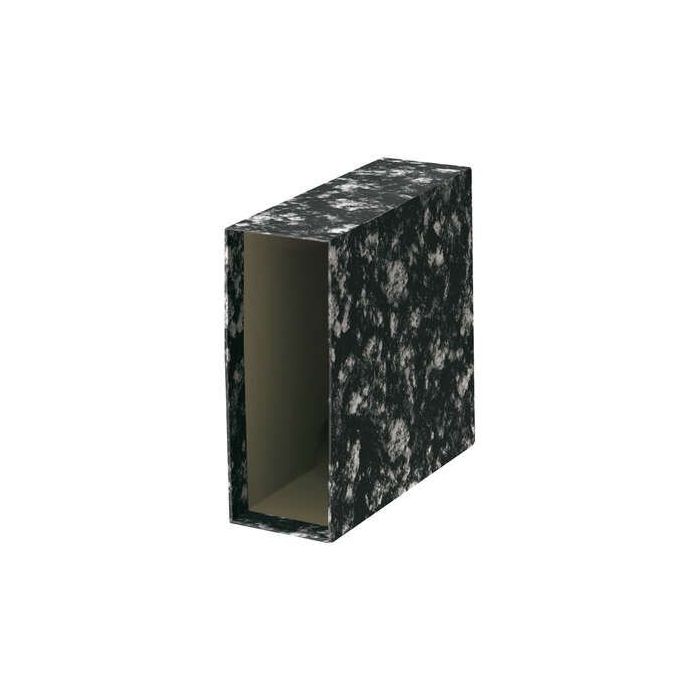Dohe Fundas de Archivadores - Carton Forrado con Papel Impreso - Tamaño Cuarto Natural - para Archivador Jaspeado Negro