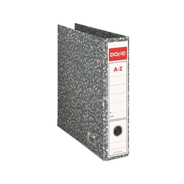 Dohe Archiclas Archivador de Palanca Formato Folio 287x350x75mm - Cubierta Carton Forrado - Lomo Ancho con Ollao - Cantoneras Metalicas - Color Gris Jaspeado