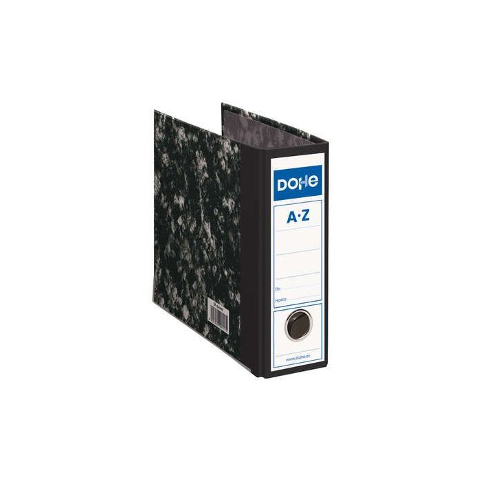 Dohe Archivadores Jaspeados - 300x250mm - Carton Forrado con Papel Impreso - Cantoneras Metalicas - Ollao y Palanca de Maxima Calidad - Color Negro