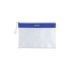 Dohe Bolsa Cremallera PVC - 24x17.5mm - Resistente al Agua - Ideal para Documentos A5 - Color Azul/Transparente