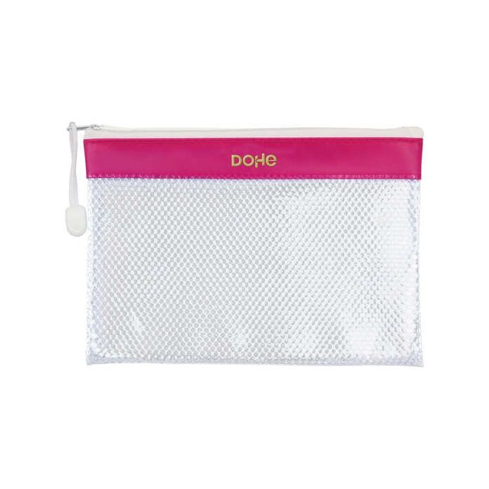 Dohe Bolsa Cremallera PVC - 24x17.5mm - Resistente al Agua - Ideal para Documentos A5