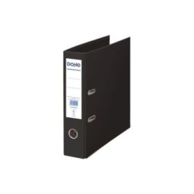 Dohe Archivador Ecofile Folio 320x285mm - Carton Rigido Forrado - Ollao, Rado, Tarjetero Adhesivo - Cantonera Metalica - Mecanismo de Palanca - Color Negro