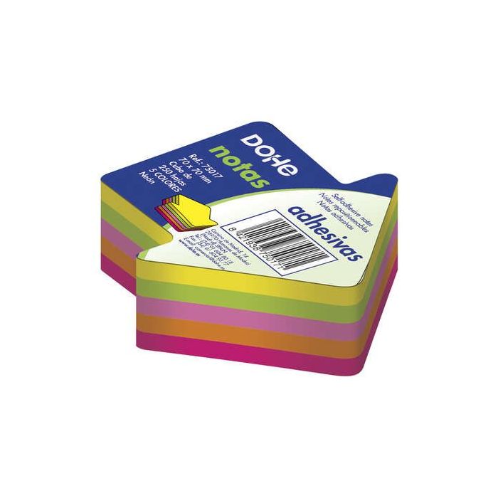 Dohe Cubos de Notas Reposicionables - 75mmx75mm - Cubo de 250 Hojas - Papel de 75gr - Ideales para Oficina y Escuela