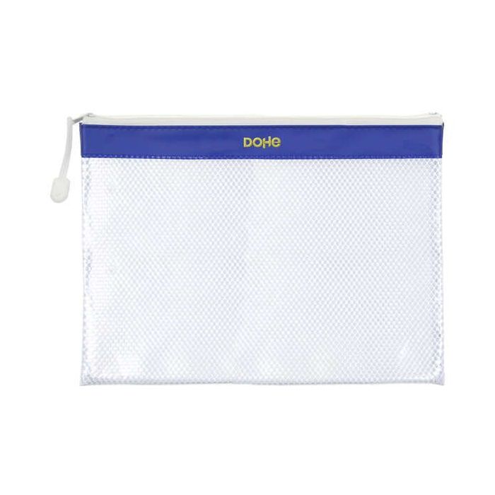 Dohe Bolsa Cremallera PVC - 32x24cm - Ideal para Documentos A4