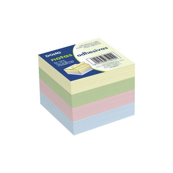 Dohe Cubos de Notas Reposicionables - 75gr - Cubo de 400 Hojas - Ideal para Oficina y Escuela