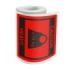 Dohe Rollo de 500 Etiquetas Adhesivas Caution - Heavy - 80x80mm - para Expedicion de Paquetes