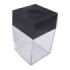 Dohe Portaclips en Plastico con Deposito Transparente - 42x42x70mm - Embocadura Imantada de Color Negro