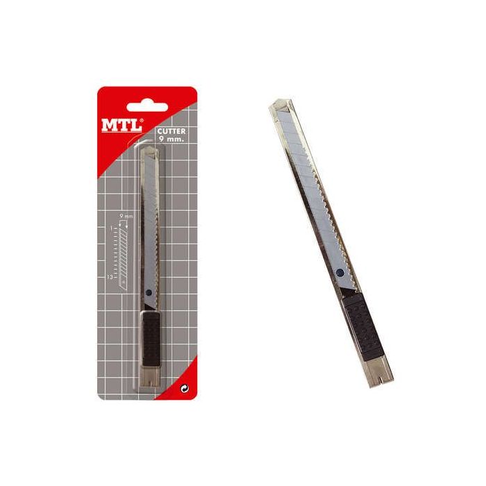 Dohe Cutter de Acero Inoxidable - Cuchillas Tronzables de Acero - Sistema de Bloqueo de Cuchilla - Blister Individual