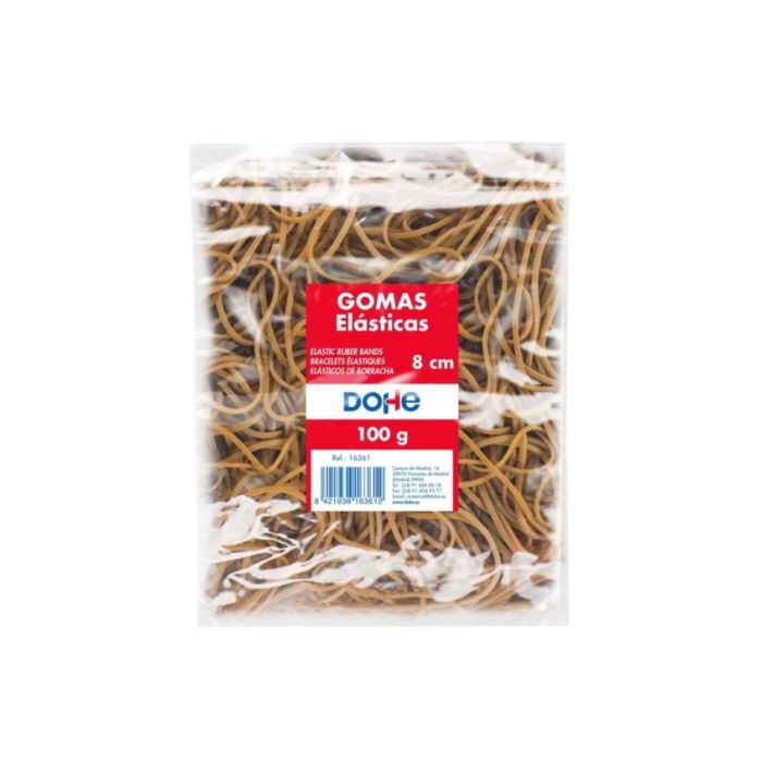 Dohe Gomas Elasticas - Longitud 8cm - Fabricadas en Latex de Gran Resistencia y Elasticidad