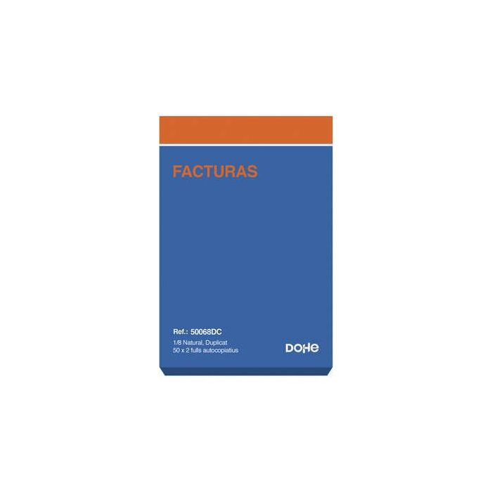 Dohe Talonarios Preimpresos a Dos Tintas en Papel Autocopiativo - 100 Hojas - Octavo Natural - Duplicado
