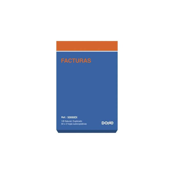 Dohe Talonarios Preimpresos a Dos Tintas en Papel Autocopiativo - 100 Hojas - Octavo Natural - Duplicado