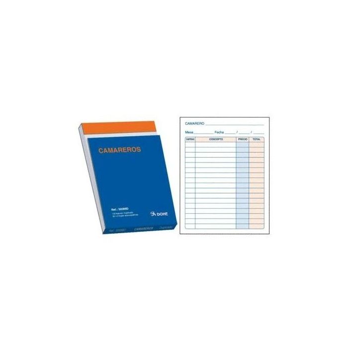 Dohe Talonario de Comandas Duplicado a 2 Tintas 50x2 Hojas - Octavo Natural