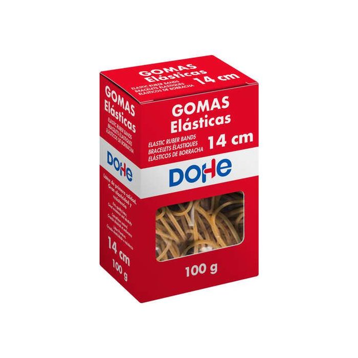 Dohe Goma de Borrar Resistente - Longitud 14cm - Fabricada en Latex de Gran Elasticidad - Caja de 100gr
