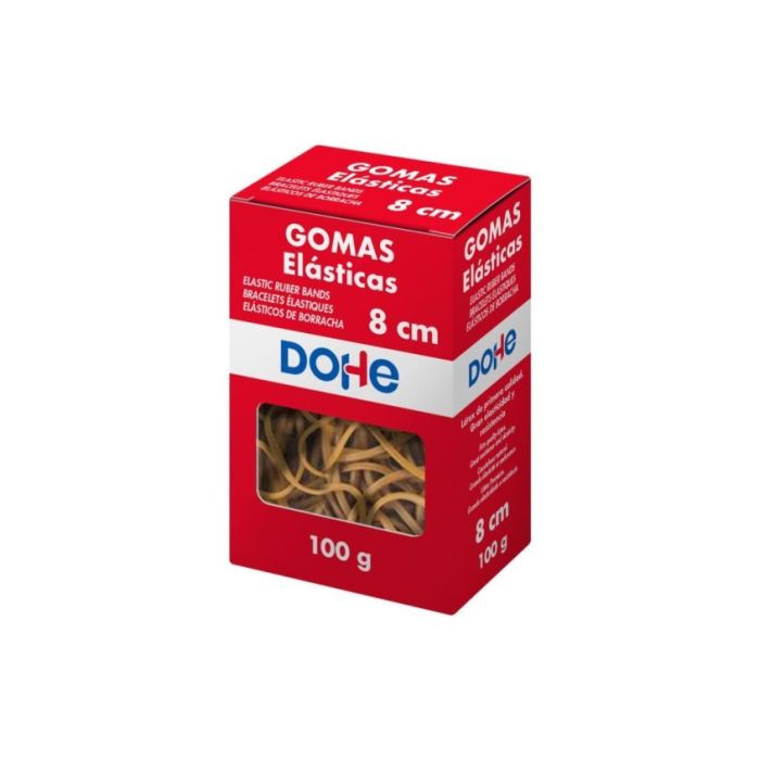 Dohe Gomas Elasticas - Longitud 8cm - Fabricadas en Latex de Gran Resistencia y Elasticidad - Caja de 100gr