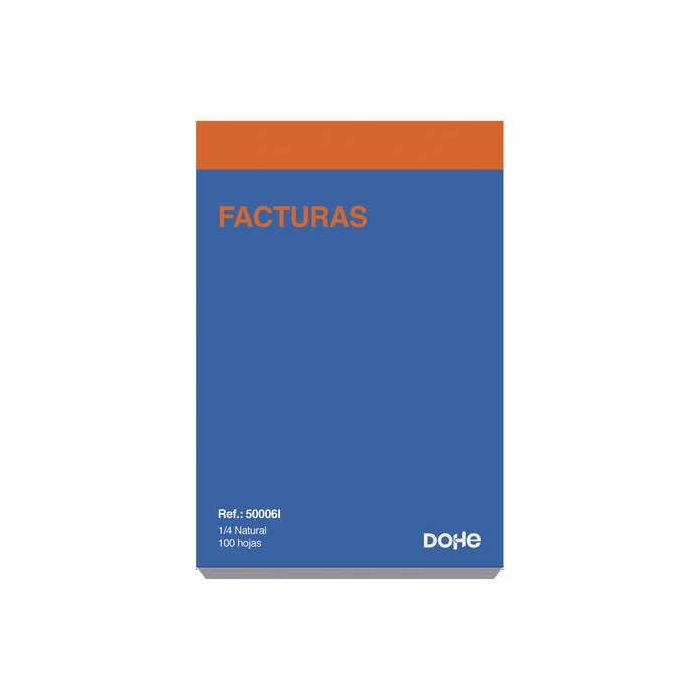 Dohe Talonarios Preimpresos a Dos Tintas - 100 Hojas - Cuarto Natural - Sencillo