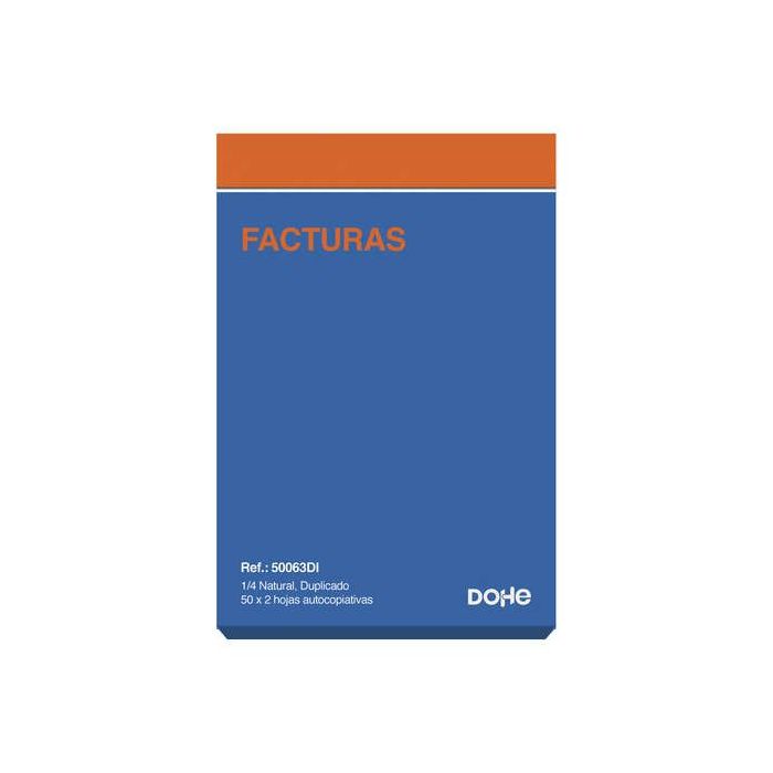Dohe Talonarios Preimpresos a Dos Tintas en Papel Autocopiativo - 100 Hojas - Cuarto Natural - Duplicado