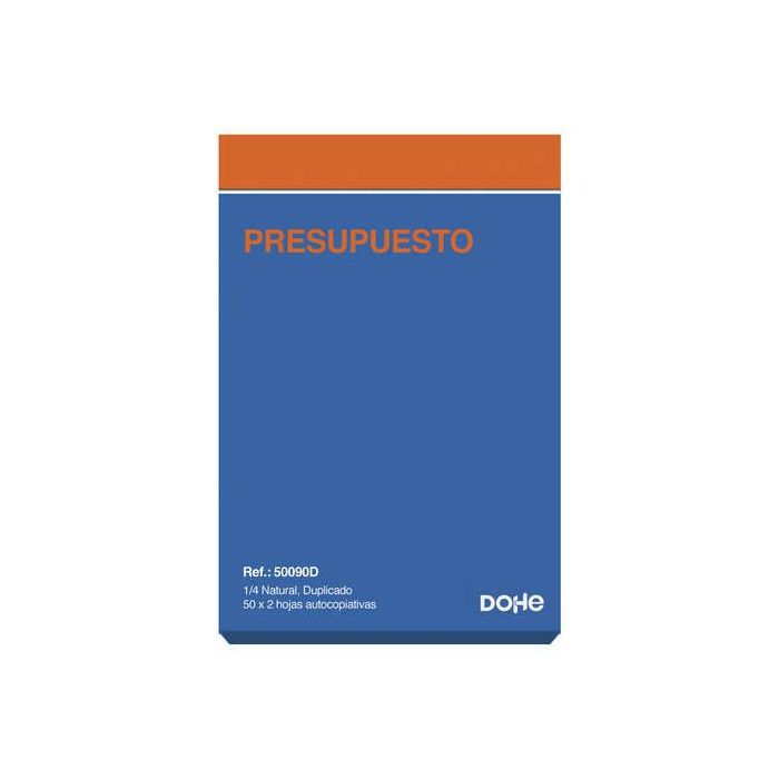 Dohe Talonarios Preimpresos a Dos Tintas en Papel Autocopiativo - 100 Hojas - Cuarto Natural - Duplicado