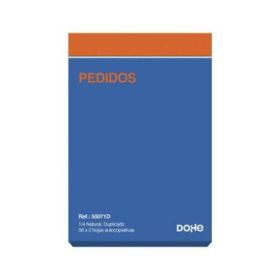 Dohe Talonarios Preimpresos a Dos Tintas en Papel Autocopiativo - 100 Hojas - Cuarto Natural - Duplicado