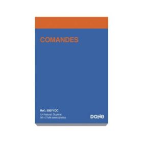 Dohe Talonarios Preimpresos a Dos Tintas en Papel Autocopiativo - 100 Hojas - Cuarto Natural - Duplicado