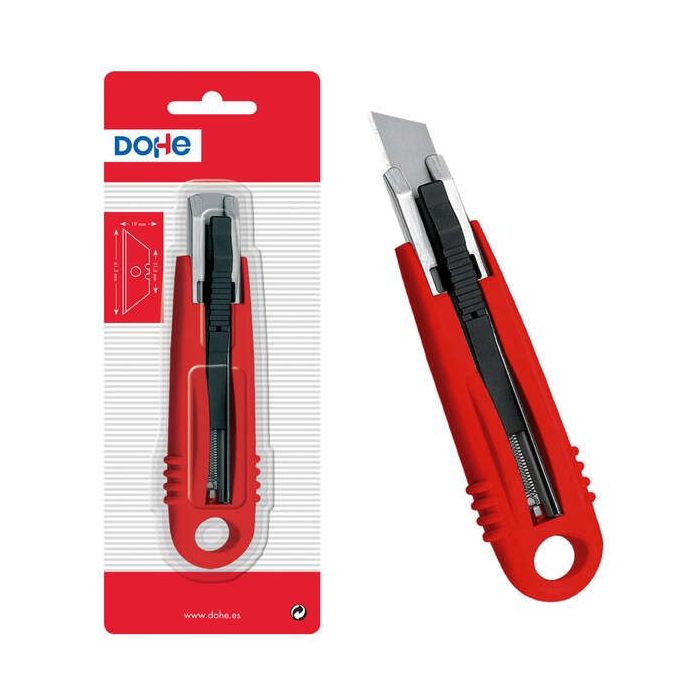 Dohe Cutter Retractil de Plastico - Guia Metalica - Sistema de Seguridad - 150mm de Longitud