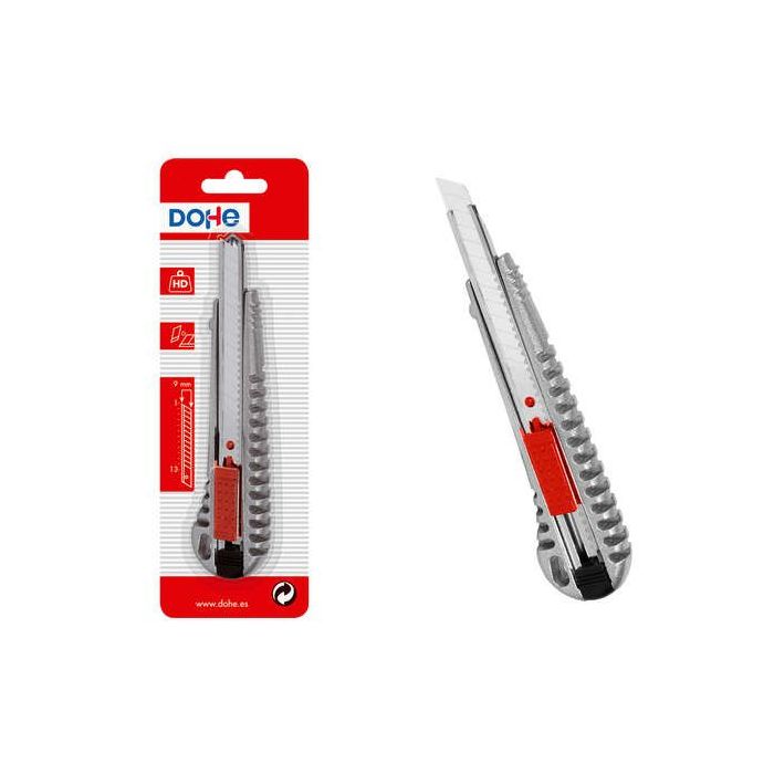 Dohe Cutter de Acero Inoxidable - Cuchillas Tronzables de Acero - Sistema de Bloqueo de Cuchilla - Blister Individual