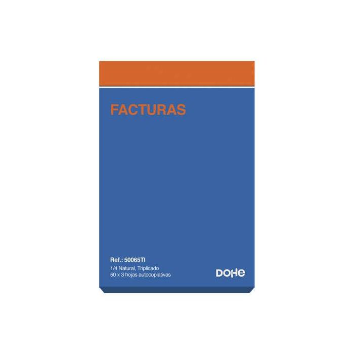 Dohe Talonarios Preimpresos a Dos Tintas en Papel Autocopiativo - 150 Hojas - Cuarto Natural - Triplicado